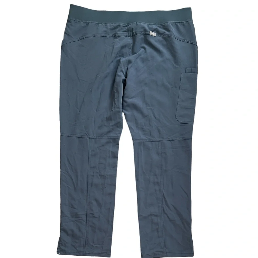 Figs Clothing Kade Gray Women XL Cargo 4-Pocket Pull On‎ Drawstring Scrub Pants